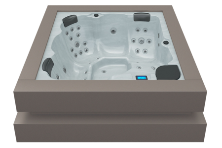 SPA CUBE ERGO - Finitions - Grey Storm Solid Surface